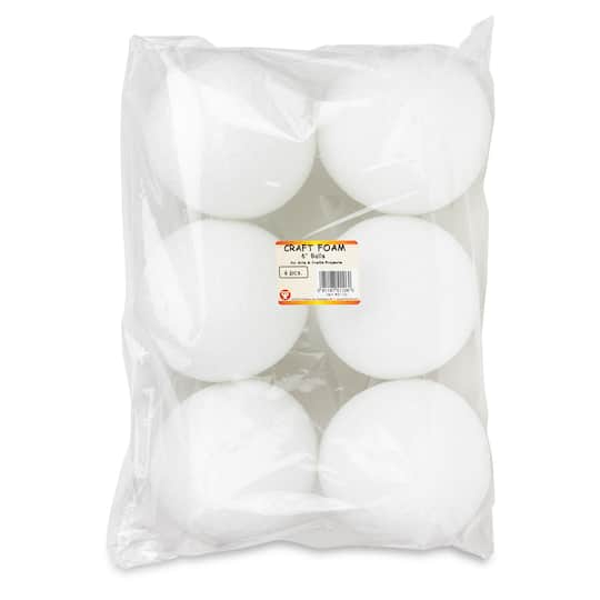 Hygloss® 6" Craft Foam Balls, 6ct.